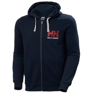 Sweat à capuche Logo Zip Helly Hansen bleu marine