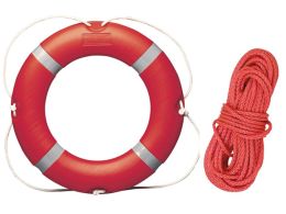 Bou&eacute;e couronne SOLAS avec ligne de jet PLASTIMO