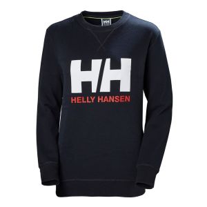 Pull Logo Crew Femme Helly Hansen bleu marine